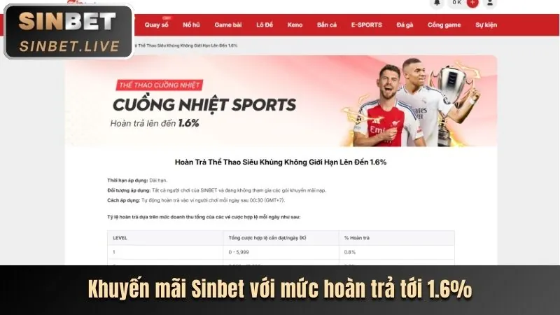 Hoàn trả cược thua hàng tuần bsports